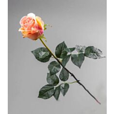 Искусственный цветок Роза силиконовая 008F/peach 77см - фото