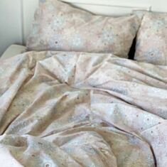 Комплект постельного белья Na Khmari New year поплин премиум Beige 200*220 см - фото