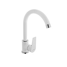 Смеситель для кухни Invena Dokos BZ-19-002-V хром белый - фото