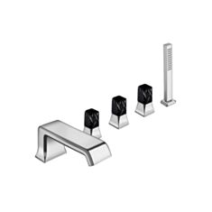 Смеситель для ванны Cristina ITALY IT 121.51 MQ Marquinia на 5 отверстий хром - фото