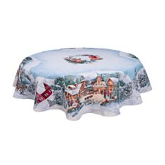 Скатерть новогодняя гобеленовая Limaso ZERMAT-180D 180 см - фото