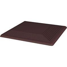 Клінкерна плитка Paradyz Natural brown сходинка кутова 30*30 см - фото