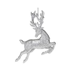 Игрушка на елку Олень BonaDi 788-794 13 см серебро - фото