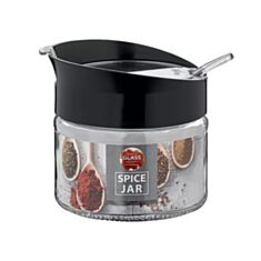 Банка Vittora з ложкою 0,3 л чорна - фото