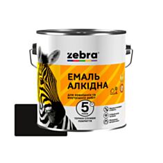 Емаль алкідна Зебра ПФ-116 чорна 0,25 кг - фото