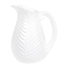 Ваза-глечик Bona Di Лист папороті 739-118 27,5 см біла - фото