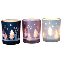 Набір підсвічників Elisey 6007-002 Зима 3 шт - фото