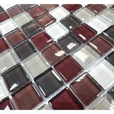 Мозаїка Vivacer Mix C05 2,5*2,5см 30*30 біло-коричнева - фото