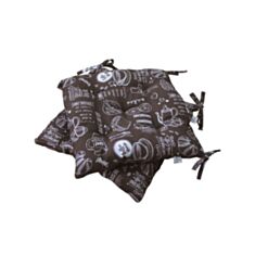 Подушка на стілець Прованс Brown Breakfast 40*40 см коричнева - фото