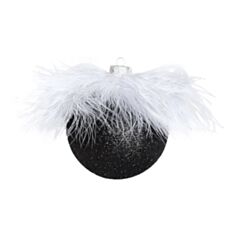 Елочная игрушка пластиковая KM Перышко 8 см - фото