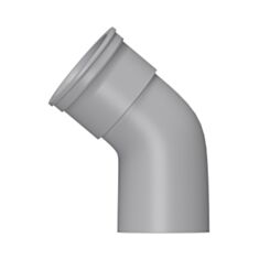 Коліно Hunter GS424 Шторм двомуфтове 160 мм сіре - фото