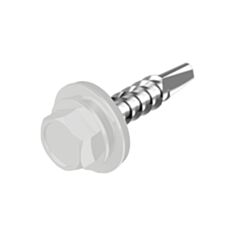 Саморіз з шайбою Metalvis RAL9003 4,8*19 мм 20 шт білий - фото