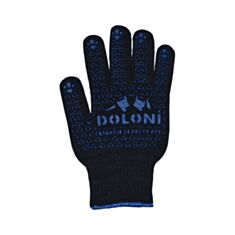Рукавиці робочі Doloni 667 з ПВХ покриттям чорні - фото