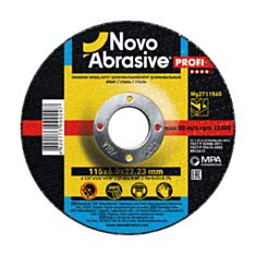 Круг шліфувальний по металу NovoAbrasive WG2711560 т27 14А 115*6,0*22,23 мм - фото