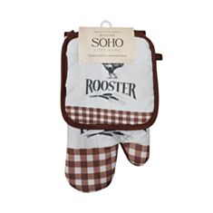 Набір рукавиця та прихватка Soho Rooster - фото