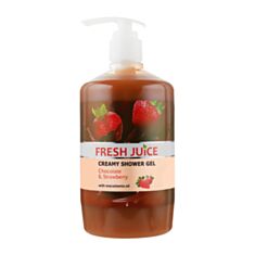 Крем-гель для душу Fresh Juice Chocolate & Strawberry 750 мл - фото