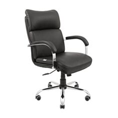 Крісло для керівників Richman Дакота Хром М-2 чорне - фото