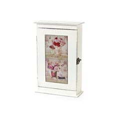 Ключница деревянная "Букет" с керамическими вставками BonaDi 487-235 20*8*30 см - фото