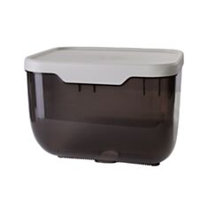 Тримач для туалетного паперу Алеана 171022 коричневий прозорий/біла роза - фото