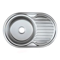 Кухонная мойка Platinum 7750 77*50*18 овальная - фото