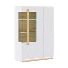 Витрина правая Attention ATNV51RB дуб сонома/белый глянец - фото