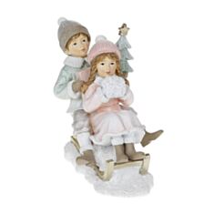 Декоративная статуэтка Катание на санках BonaDi 707-924 17 см - фото