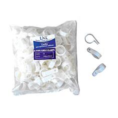 Скоба для кріплення кабелю LXL 1R 25,4 мм біла 100 шт - фото