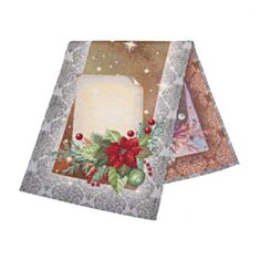 Наперон гобеленовый LiMaso Runner 334G-45 Праздничная открытка 45*140 см - фото