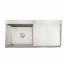 Кухонная мойка Platinum Handmade L с корзиной и дозатором 100*50 см - фото