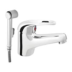 Змішувач для умивальника Rubineta B70001 з гігієнічним душем - фото