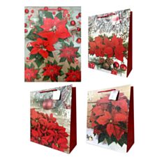 Пакет подарочный Гулливер Рождественские цветы 291342 72,5 см - фото
