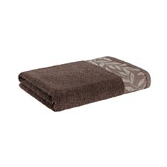 Рушник махровий Home Line Флора 177672 400 г/м2 70*130 см коричневий - фото