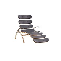 Лежак 600039065 Scorpion chaise lounge wal black leather - фото