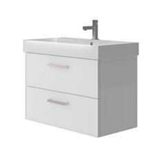 Тумба Ювента Manhattan Mnh-85 с умывальником Stance 85 см белая - фото