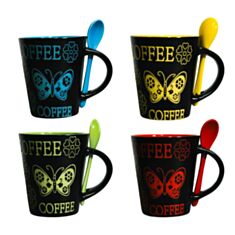 Чашка з ложкою Vittora Барви ночі VT-C-258360 360 мл - фото