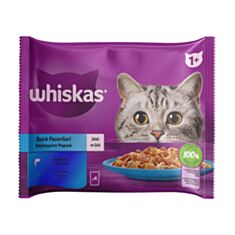 Корм для кошек Whiskas Тунец и лосось в желе 4*85 г - фото