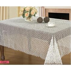 Скатертина Arya Filbert з гіпюром 160*220 - фото