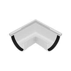 Кут ринви зовнішній Rainway 90° 90 мм білий - фото