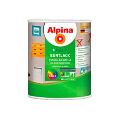 Емаль акрилова Alpina Aqua Buntlack SM шовковисто-матова B1 0,75 л - фото
