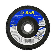 Круг зачисний S&R Meister 136125080 P80 пелюстковий 125*22,2 мм - фото
