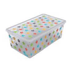 Коробка с крышкой Qutu Light Box Colored stars 5 л - фото