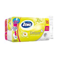 Папір туалетний Zewa Deluxe Ромашка 16 шт - фото