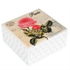 Деревянная шкатулка "Роза Париж" 119TP 15*15*8 см - фото