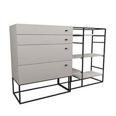 Стелаж-комод Merx Life ЛФ350 сизий 26010180 - фото