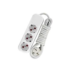 Подовжувач OMEGA OM-2003-02 3 гнізда 2 м з заземленням - фото