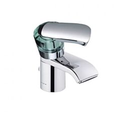 Змішувач для умивальника Kludi Joop 55024H775 кришталь зелений - фото