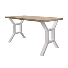Стіл обідній Метал-Дизайн Хенк 115*75 см вествуд/білий - фото