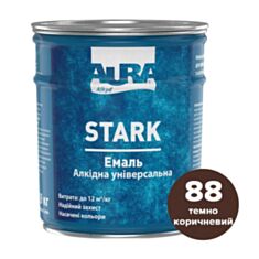 Емаль алкідна Aura Stark універсальна 88 темно-коричнева 0,9 кг - фото