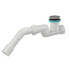 Сифон для поддона SoloPlast Д1230 Click clack 95*400*70 мм  - фото