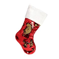 Новорічний чобіток для подарунків BonaDi 821-108 з паєтками 49 см - фото